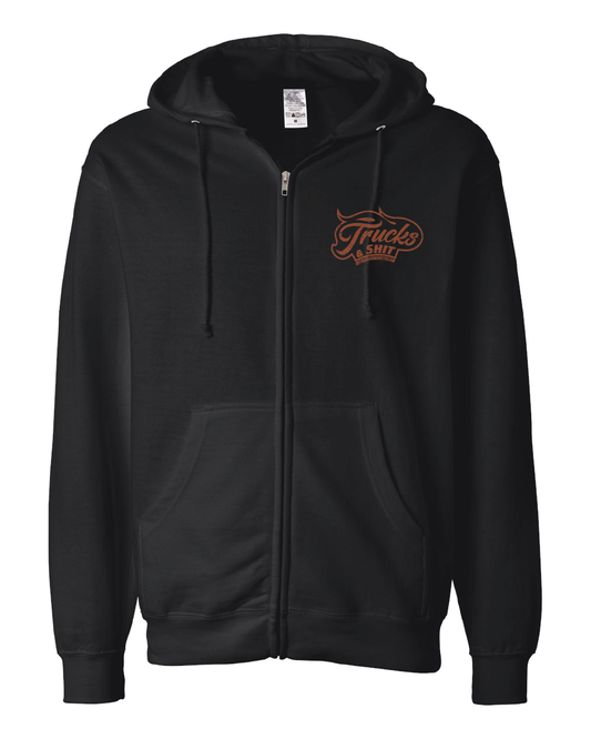 TNS Distressed Flame Zip Up Independent Vinyl & Screen